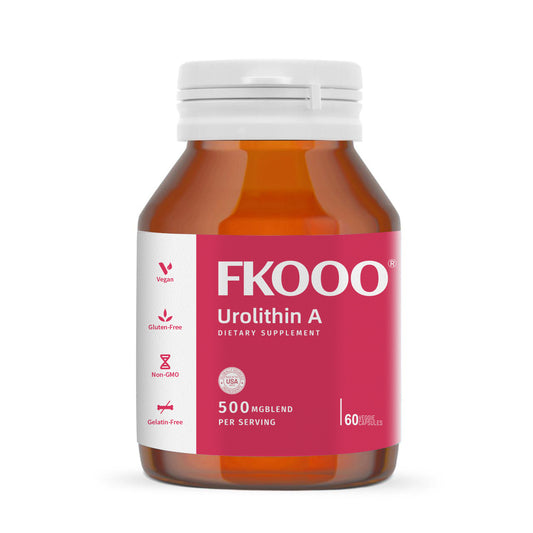 FKOOO Urolithin A 500mg - Premium Cellular Cleanse Supplement - Supports Brain & Muscle Function - Delayed-Release Capsules for Maximum Absorption