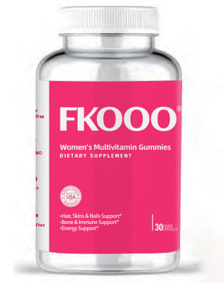 FKOOO Women's Multivitamin Gummies - Daily Hair, Skin & Nails Support for Women 18+ - Delicious Berry Flavor - With Biotin, Collagen & Vitamin E